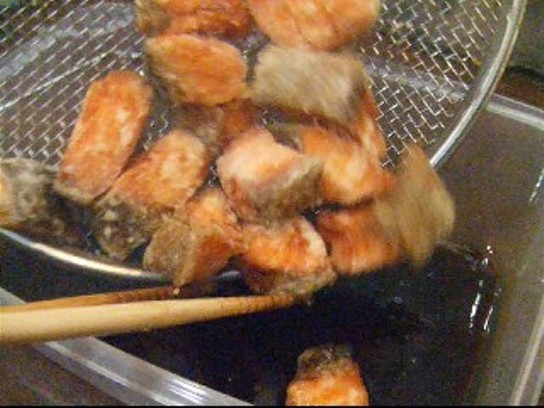 長澤家のレシピブログ-紅鮭の南蛮漬け料理工程
