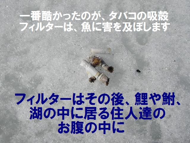 氷上のゴミ