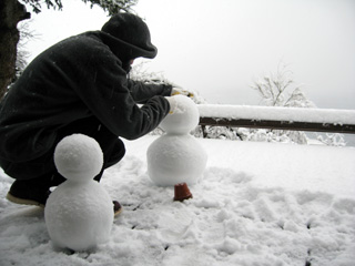 雪だるま　製作中