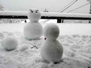 雪だるま　製作中
