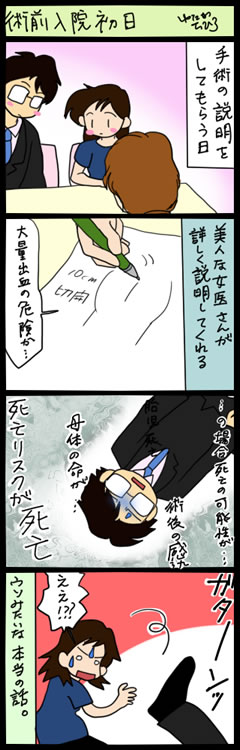ママはじめました。【育児絵日記】-術前説明