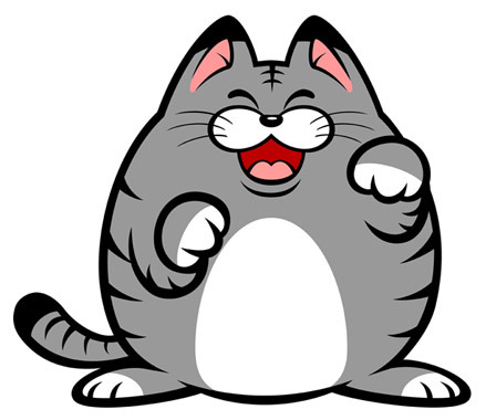 フリー素材082 デブ猫 フリー素材 キャラクター 似顔絵紹介ブログ かわいい猫のイラスト画像まとめ Naver まとめ