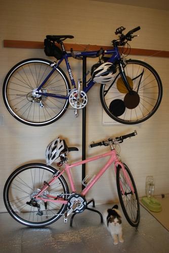 自転車をひっかける枝で自転車 ...