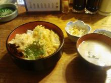 本日の日替サービス（穴子とキスの天丼）