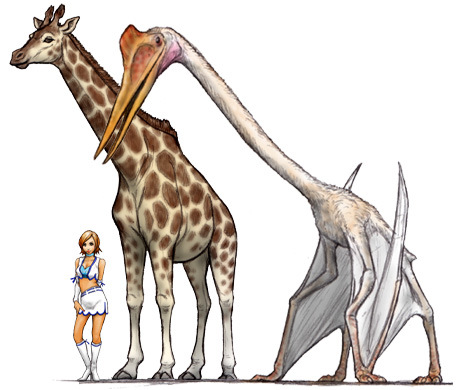 ケツァルコアトルスとキリン