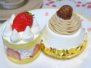 苺ショート&栗シフォン
