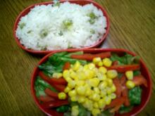 マメご飯＆サラダ