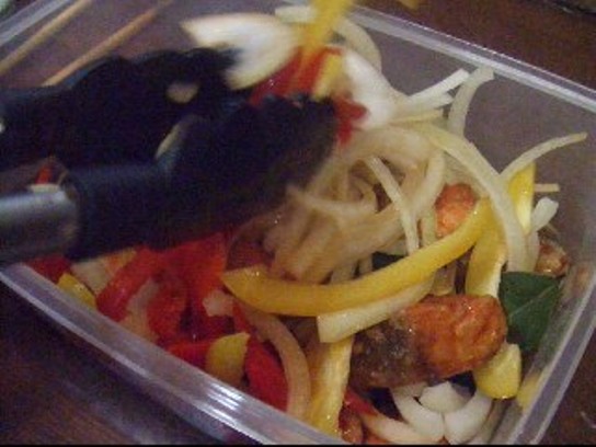 長澤家のレシピブログ-紅鮭の南蛮漬け料理工程