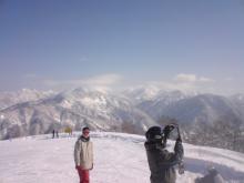 山頂より(一緒に写っているのは友人です)