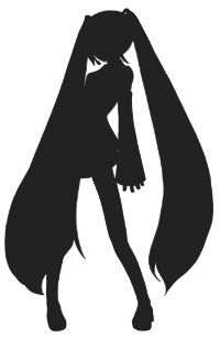 ミクのシルエット