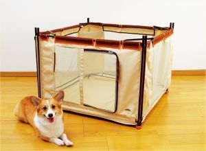 老犬に快適な生活スペースを　老犬介護用メッシュサークル 