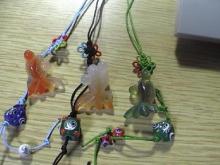 メノウ石金魚ストラップ