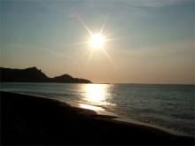 館山湾の夕日