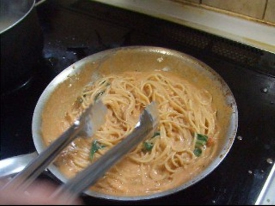 カニクリームパスタ