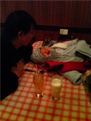 ff on the table at Indian restaurant