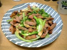 焼き豚と青梗菜のオイスターソース炒め