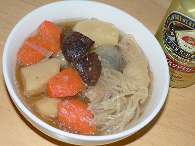 ブログのタイトルが思いつきません|∀ﾟ)-牛スジ煮込み汁で肉じゃが