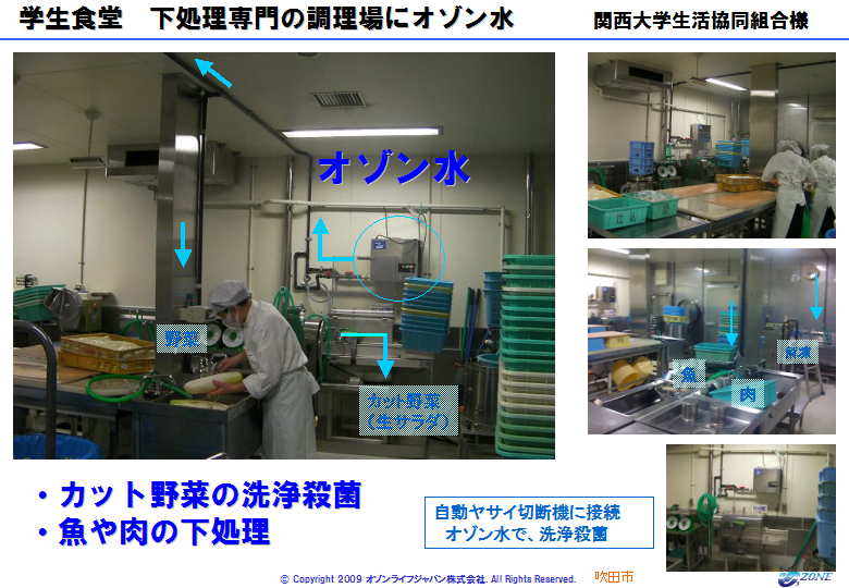 オゾンライフジャパンの食の安心安全ＨＡＣＣＰ支援-関大オゾン水