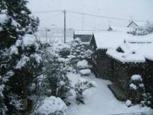 大雪の母屋