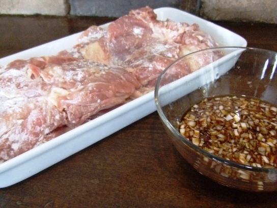 鶏肉の甘酢ソース材料