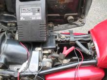 バッテリー充電機で点火テスト