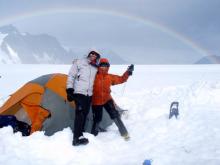 rainbow in the mountain