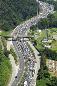 高速道路での渋滞