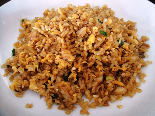 長澤家のレシピブログ-鯵の干物炒飯（チャーハン）画像