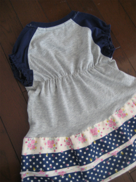 ★ママも仕事もファッションも楽しんで★-【ユニクロ・リメイク】KIDSワンピース