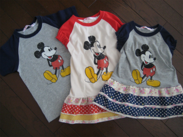 ★ママも仕事もファッションも楽しんで★-【ユニクロ・リメイク】KIDSワンピース