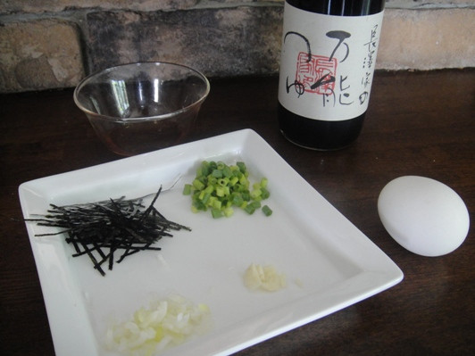 長澤家のレシピブログ-温泉卵かけご飯食材