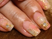 ネイルのレシピ～カルジェルネイル＠渋谷～-初級④ラメ花１