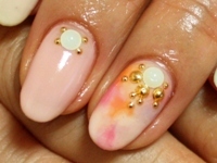 ネイルのレシピ～カルジェルネイル＠渋谷～-中級③タイダイ柄2