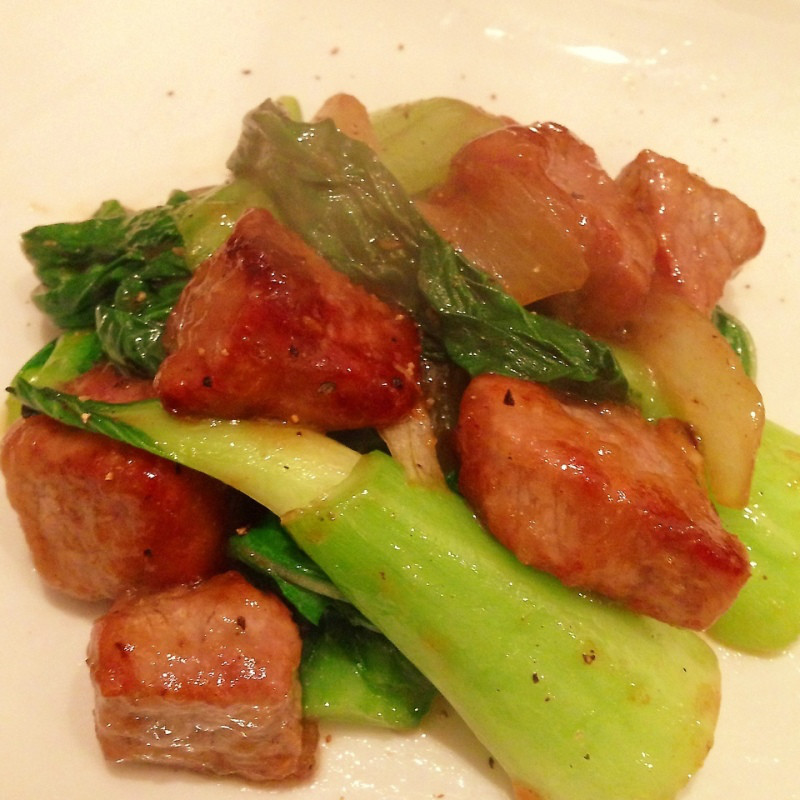 台湾風牛肉とちんげん菜の炒めもの