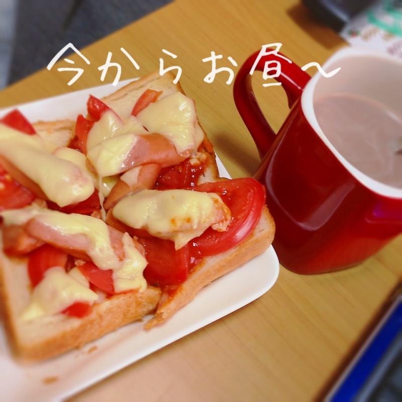 簡単ピザ風トースト(o^^o)