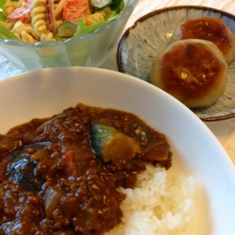 茄子と挽肉のカレー