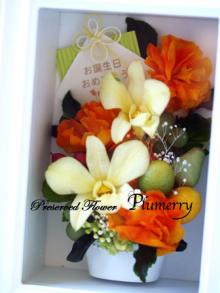 プリザーブドフラワー　フレームアレンジ