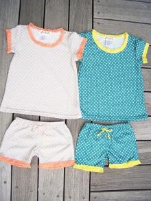 KIDSドットTシャツ＆ショートパンツ