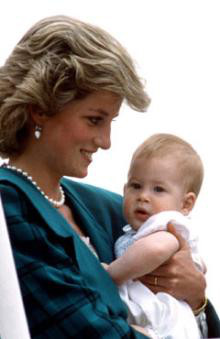 Prince Harry and his mother Diana