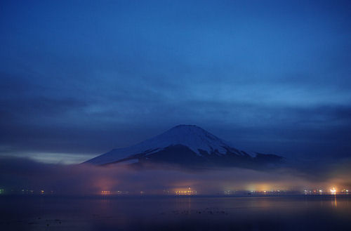 富士山ノート-青い夕景